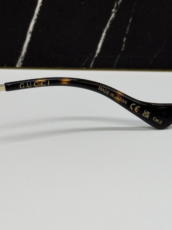 NEW GUCCI GG1600S 002 GOLD WOMEN SUNGLASSES WITH CHAIN main image 4